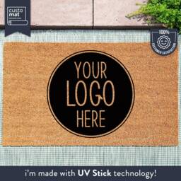 Custom Logo Doormat - Personalized Business Doormat, Branding Welcome Mat, Small Company Entrance Rug - thumbnail 2