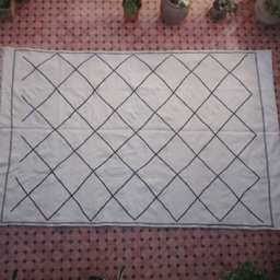 Beni Ourain Rug Handmade Kilim 100% Wool Bouja??d Carpet Moroccan Berber - thumbnail 2