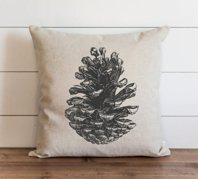 Pine Cone 20 X Pillow Cover // Christmas Holiday Throw Gift Accent - image 1