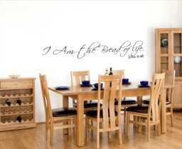 "Vinyl Wall Art Stickers Bible Verse Quote ""I'm The Bread Of Life" - thumbnail 1