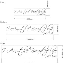 "Vinyl Wall Art Stickers Bible Verse Quote ""I'm The Bread Of Life" - thumbnail 3