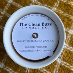 Pure Beeswax Candle - Non-Toxic, All Natural, Hypoallergenic - thumbnail 4
