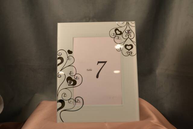 Picture Frame For Table Number, Blank Or I Add Number Your Message. Frame Size 10.5x9.5, Open View in 5x8 - image 1
