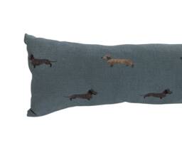 Sophie Allport Blue Dachshund Dogs Draught Excluder Wind Blocker Environmentally Friendly Weighted