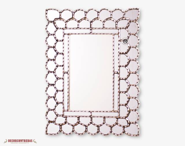 "Silver Rectangle Wall Mirror Decorative 23.6x17.7In ""Radiant Silver" - image 1