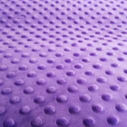 Purple Minky Dot Baby Blanket, Cotton Owls Fabric, Shower Gift - thumbnail 3