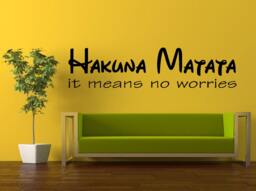 Wall Decal Vinyl Sticker Decals Interior Decor Diy Free Shipping Hakuna Matata It Means No Worries Quote Citation Words Cartoon L513 - thumbnail 1