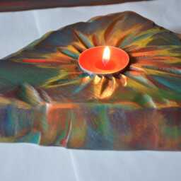 Handmade Wood Tealight Holder Tropical Sunset Coastal Art Centre Piece Coffee Table Decor One Of A Kind Statement Piece Ideal Christmas Gift - thumbnail 4