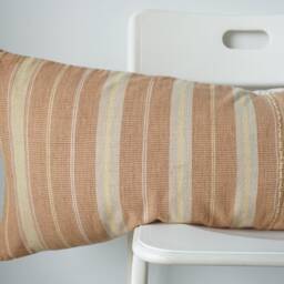 Handwoven Hemp Lumbar Pillow Cover Vintage Karen Tribal Design - thumbnail 2