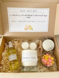 Bugs Away Gift Set - Citronella Candle Wax Melts Room Spray -Tea Lights Handmade Birthday Gifts For Her- Summer Outdoor Living