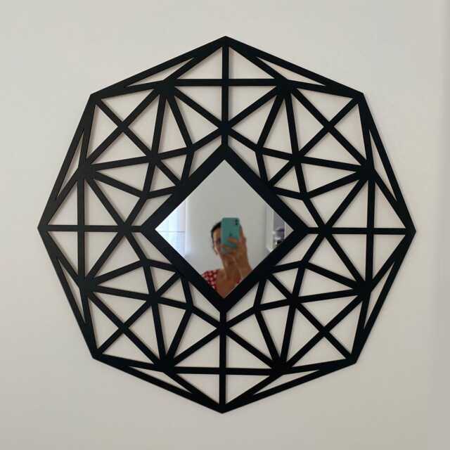 Mirror in Openwork Frame Karbon 60cm - image 1