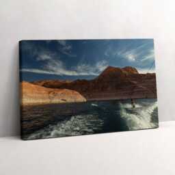 Person Water Skiing Canvas, Wall Art Picture, Blue Decoration, Nature Canvas - thumbnail 2