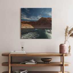 Person Water Skiing Canvas, Wall Art Picture, Blue Decoration, Nature Canvas - thumbnail 1