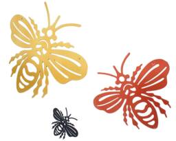 Bee Wall Art - Metal Honey Decoration, Garden Art, Lover Gift, Home Decor, Decor - thumbnail 1