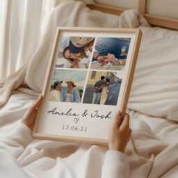 Personalised Photo Print - Collage Valentines Gift Boyfriend Gift, Girlfriend Couple - thumbnail 1