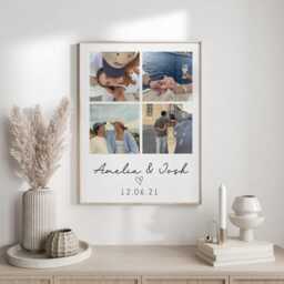 Personalised Photo Print - Collage Valentines Gift Boyfriend Gift, Girlfriend Couple - thumbnail 2