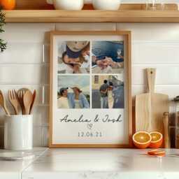 Personalised Photo Print - Collage Valentines Gift Boyfriend Gift, Girlfriend Couple - thumbnail 3