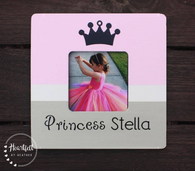 Personalized Princess Photo Frame - Custom Baby Girl Gift - image 1