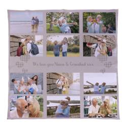 Personalised Picture Blanket Excellent Reviews - Add Text & Photos Gingham Heart - thumbnail 2
