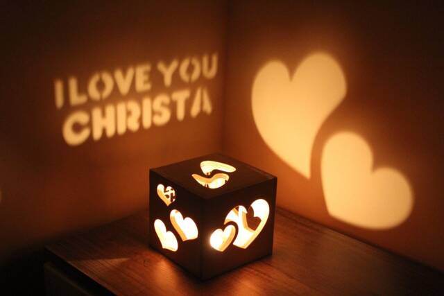 Personalized Gifts For Woman, Anniversary Gift Her, Birthday Girlfriend Gift, Custom Bedside Projecting Lamp Wife - image 1