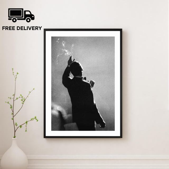 Vintage Frank Sinatra Print, Music Artist Poster, Fine Art Photography Wall Art, Museum Quality, Classic Jazz Blues Black & White Print - image 1