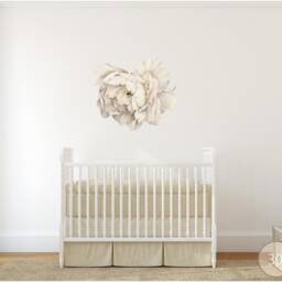Peony Flower Wall Decal - Sticker Removable Peel & Stick Watercolor Fabric Nursery Decor - thumbnail 2