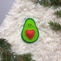 Cute Heart Avocado Christmas Tree Ornament, 2024 Advent Calendar Filler For Lover, Avocouple Funny Ornament - thumbnail 3