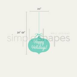 Holiday Ornament Happy Holidays - Vinyl Wall Decal Sticker - thumbnail 2