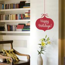 Holiday Ornament Happy Holidays - Vinyl Wall Decal Sticker - thumbnail 1