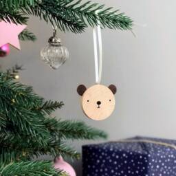 Tiny Bear Christmas Tree Decoration, First Baby Ornament - thumbnail 2
