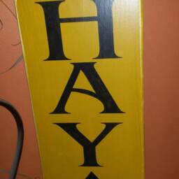 Hayride Distressed Wood Sign Rustic Fall Entryway Large Porch Farmhouse Decor Wall Hanging Autumn Decoration Primitive Star - thumbnail 2