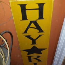 Hayride Distressed Wood Sign Rustic Fall Entryway Large Porch Farmhouse Decor Wall Hanging Autumn Decoration Primitive Star - thumbnail 3