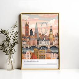 London Skyline Art Print UK Travel Souvenir - thumbnail 2