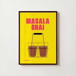 Masala Chai Print - Desi Kitchen Wall Art South Asian Home Decor Tea Lover Poster - thumbnail 1