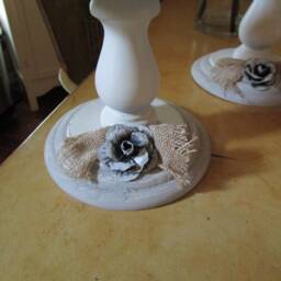 Nordic/Beachy Candle Holders, 1970's Wooden Candleholders, Ooak Holder - thumbnail 3