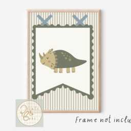 Set Of 3 Personalised Dinosaur Prints, Perfect For A Bedroom, Playroom Or Nursery - Unframed - thumbnail 3