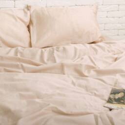 100% Cotton Sateen Pillowcase in Peach. Handmade Pillow Case Organic Slip Cover Natural Custom Sham European Us Sizes - thumbnail 3