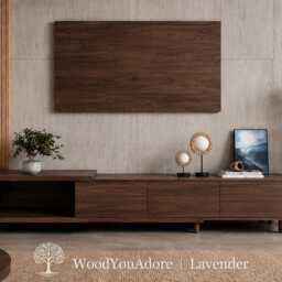 "Walnut Lowboard ""Lavender I" - thumbnail 2