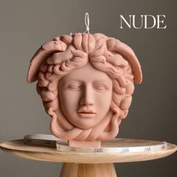 Medusa Soy Wax Candle Large Sculptural Woman Head Statue - thumbnail 3