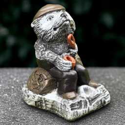 Unique Hedgehog Statue Concrete Sculpture Outdoor Animal Decoration Handmade Art Front Door Ornament Hedgehog Lover Gift - thumbnail 1