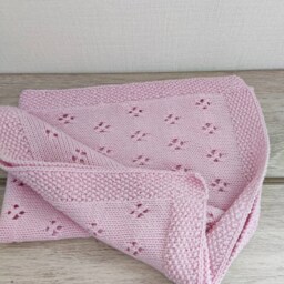 Hand Knitted Merino Wool Baby Blanket - thumbnail 3