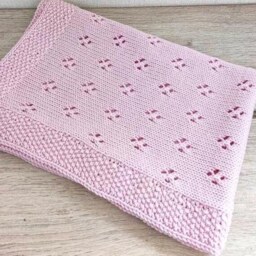Hand Knitted Merino Wool Baby Blanket - thumbnail 2