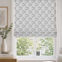 Scion Pajaro Steel Grey Roman Blind - Mid Century Modern Made To Measure - thumbnail 2