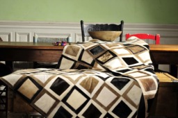 Cowhide Patchwork Rug. Amazing Design 6 Ft X 8 Ft - thumbnail 1