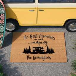 Best Memories Custom Family Camping Doormat - Campsite Outdoor Customize Your Camper Decor - thumbnail 1