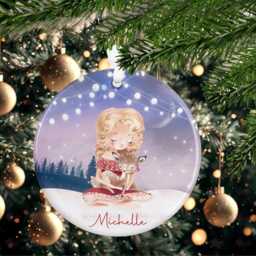 Personalised Kids Christmas Decoration - Granddaughter Gift Custom Bauble For Girls Stocking Filler Eve Box