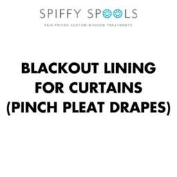 Blackout Lining For Pinch Pleat Curtains Light Blocking & Sound Insulating