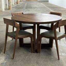 Round Wood Dining Table - thumbnail 4