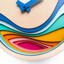Scandinavian Cuckoo Clock, Layered Wood Wall Decor, Minimal Modern Design - thumbnail 3