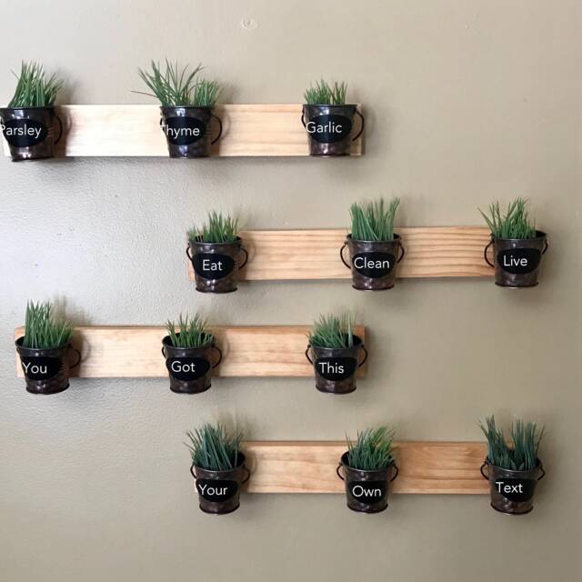 Indoor Wall Garden - Two Rows Of 3 Pots - image 1